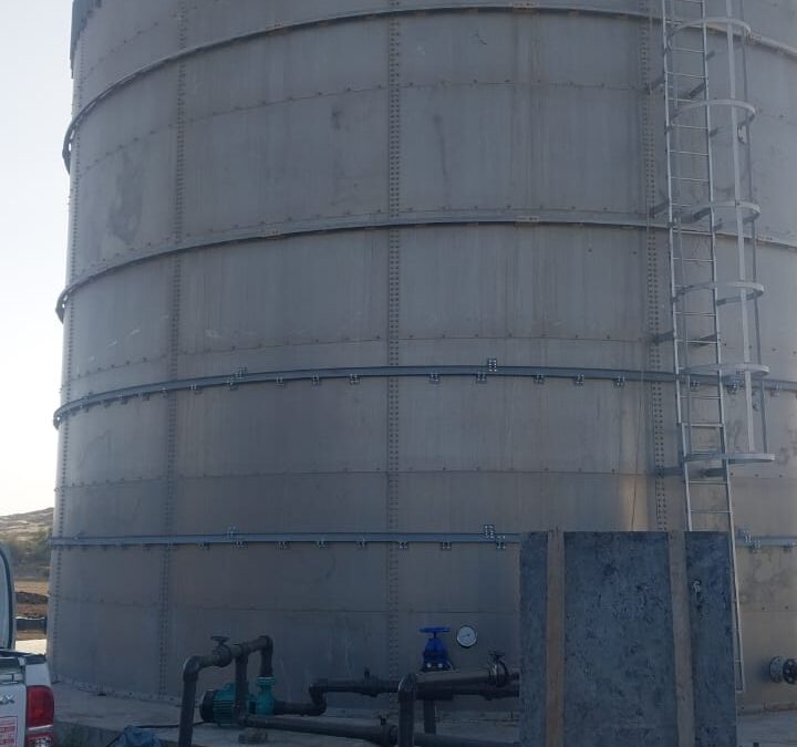 GRP Waterproofing for Leaking Cylindrical GI Water Tank, Al Ain