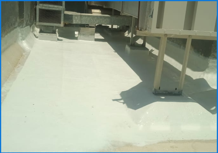 Rooftop Waterproofing Under AC Ducts and Pipes, Dubai